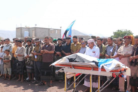 ردفان تشيع قائد الكتيبة في اللواء 13 صاعقة الشهيد العقيد الوحدي