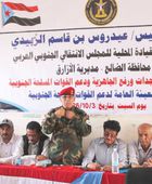 رئيس انتقالي الضالع يختتم جولته لحشد قوافل إسناد القوات الجنوبية