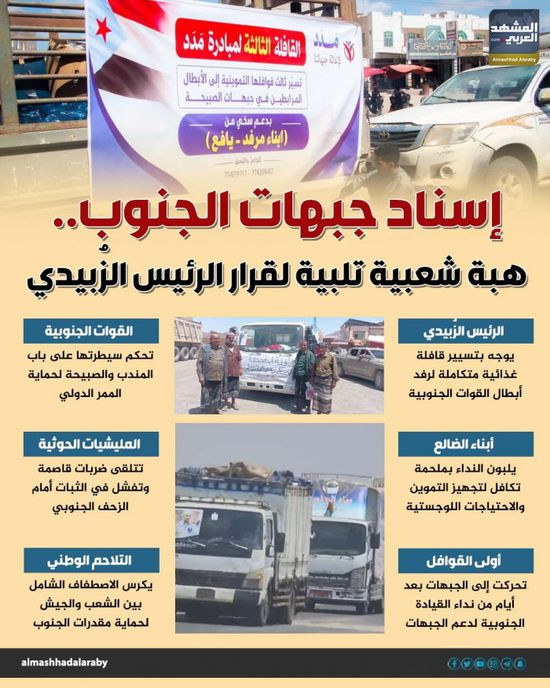 إسناد جبهات الجنوب.. هبة شعبية تلبية لقرار الرئيس الزُبيدي (إنفوجراف)