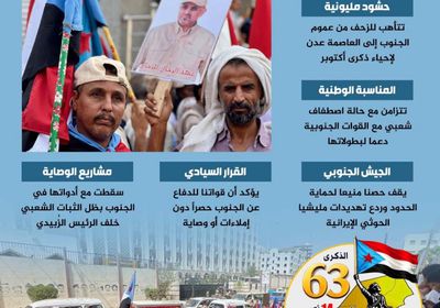 طوفان أكتوبر.. الجنوب يُعلن النفير العام بذكرى ثورته (إنفوجراف)