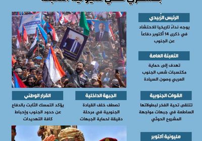 نداء القائد.. الرئيس الزُبيدي يدعو لطوفان بشري في مليونية التعبئة (إنفوجراف)