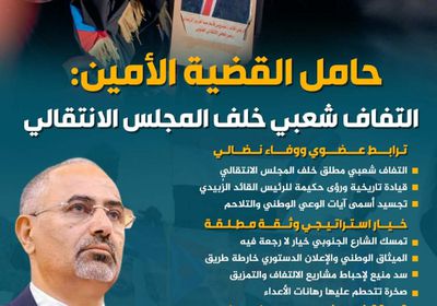 حامل القضية الأمين.. التفاف شعبي خلف المجلس الانتقالي (إنفوجراف)