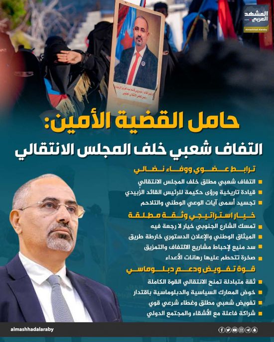 حامل القضية الأمين.. التفاف شعبي خلف المجلس الانتقالي (إنفوجراف)