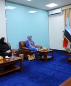 الحالمي ورئيسة الصليب الأحمر يبحثان دعم المرافق الصحية