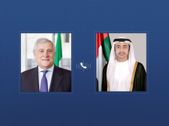 هاتفياً.. وزير الخارجية الإماراتي يبحث مع نظيره الإيطالي التطورات الإقليمية