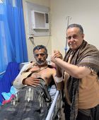 الحالمي يطمئن على الكعلولي عقب إصابته بمعارك ضد مليشيا الحوثي