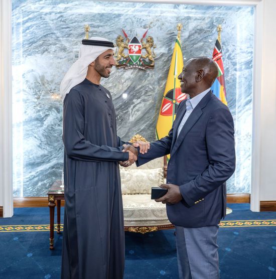 رئيس كينيا يستقبل شخبوط بن نهيان لبحث تعزيز الشراكة مع الإمارات