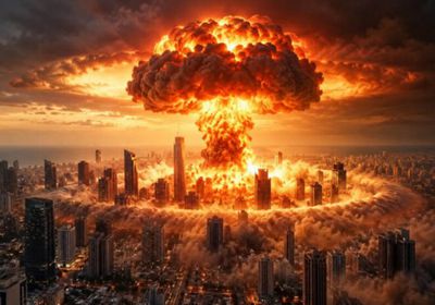 قبل يومين من الاقتراع.. نتنياهو ينشر صورة لانفجار نووي فوق تل أبيب