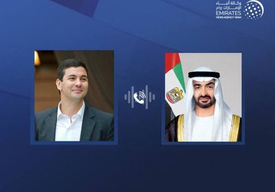 محمد بن زايد يتلقى اتصالاً هاتفياً من رئيس باراغواي