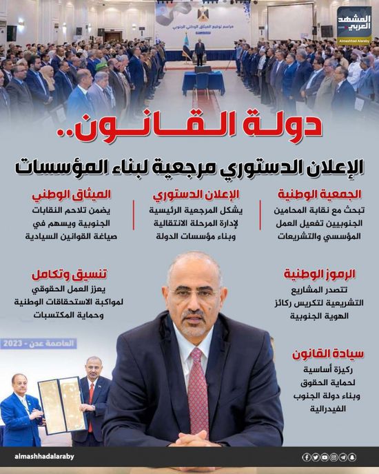 دولة القانون.. الإعلان الدستوري مرجعية لبناء المؤسسات (إنفوجراف)