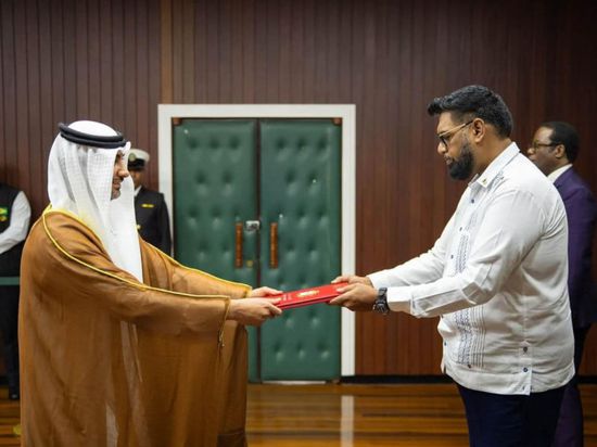 سفير الإمارات يقدم أوراق اعتماده إلى رئيس جمهورية غويانا